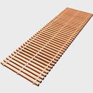 Arbonia Bodenprodukt Unterflurkonvektor Rollrost Holz